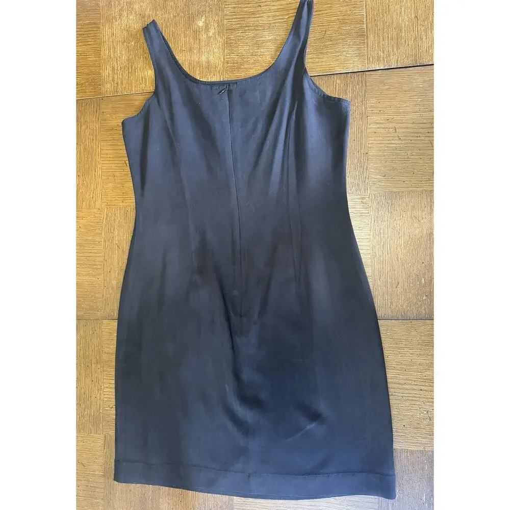 Tommy Bahama Dress Womens Size 10 Sleeveless Black Fully Lined 100% Silk‎